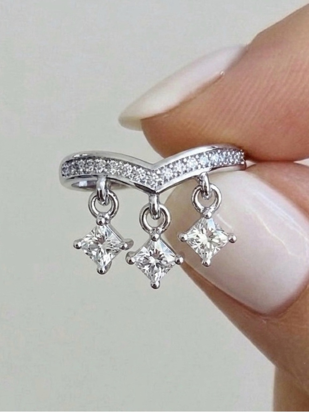 Princess Crown Ear Cuff | Platinum Plated with Cubic Zirconia | IT Girl Jewelry